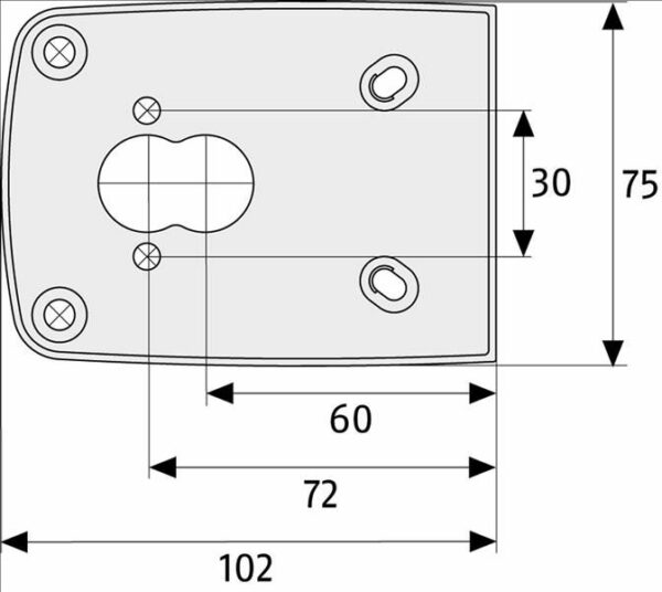Abus PZS70 W + Schloss-