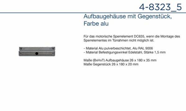 Daitem 4-8323_5 Aufbaugehäuse mit Gegenstück