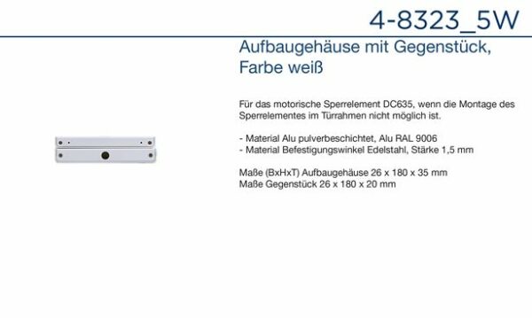 Daitem 4-8323_5W Aufbaugehäuse mit Gegenstück