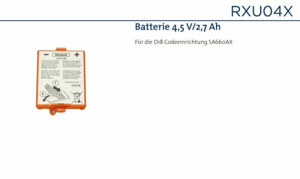 Daitem RXU04X Alkaline-Batteriepack 4,5V/2,7Ah
