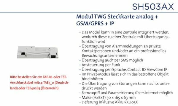 Daitem SH503AX Modul TWG Steckkarte