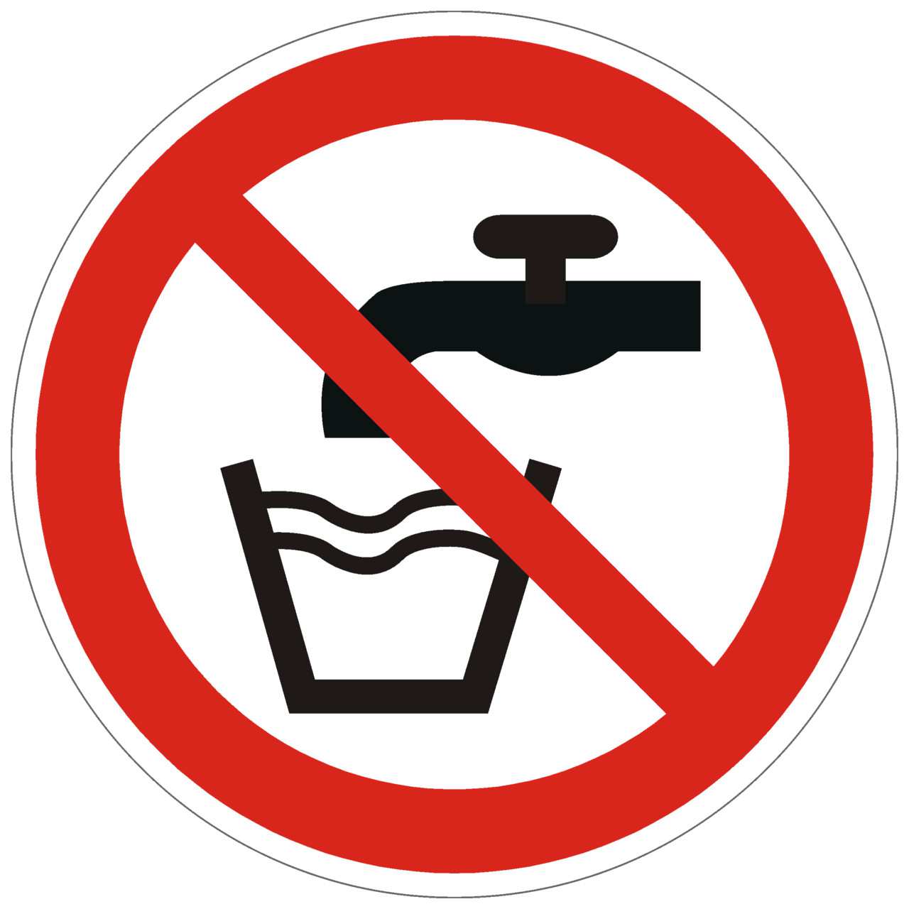 Günstig Verbotszeichen Kein Trinkwasser Nach ISO 7010 (P005) (Ø 200 Mm ...