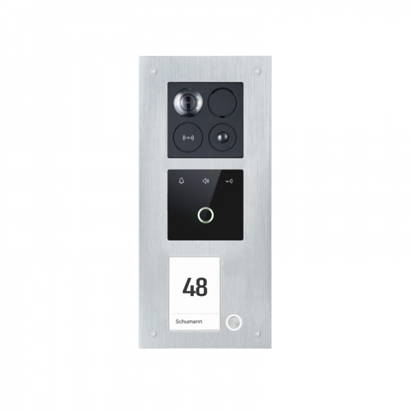 BALTER ERA Silver IP: Fingerprint-Unterputz-Türstation für 1-Familienhaus (RFID Schlüssel: 10 / Türstation Farbe : Anthrazitgrau)