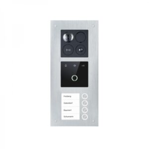 BALTER ERA Silver Fingerprint Unterputz-Türstation für 4-Familienhaus (Türstation Farbe : Schwarz / RFID Schlüssel: 2)